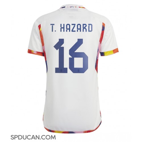 Muški Nogometni Dres Belgija Thorgan Hazard #16 Gostujuci SP 2022 Kratak Rukav